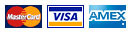 We accept MasterCard, Visa, and American Express Cards